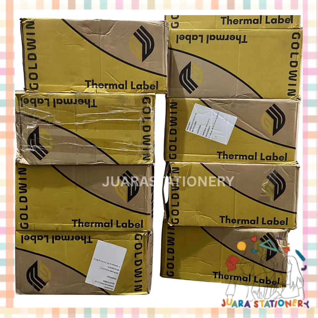 

(1424) 1 DUS Label Sticker Thermal Goldwin 100x150 500pcs 24 roll / Sticker Resi TERMURAH
