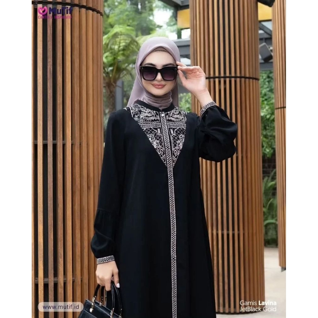Gamis Hitam Dewasa | Gamis mutif | Gamis hitam umroh | Gamis hitam polos | Gamis mutif Lavina
