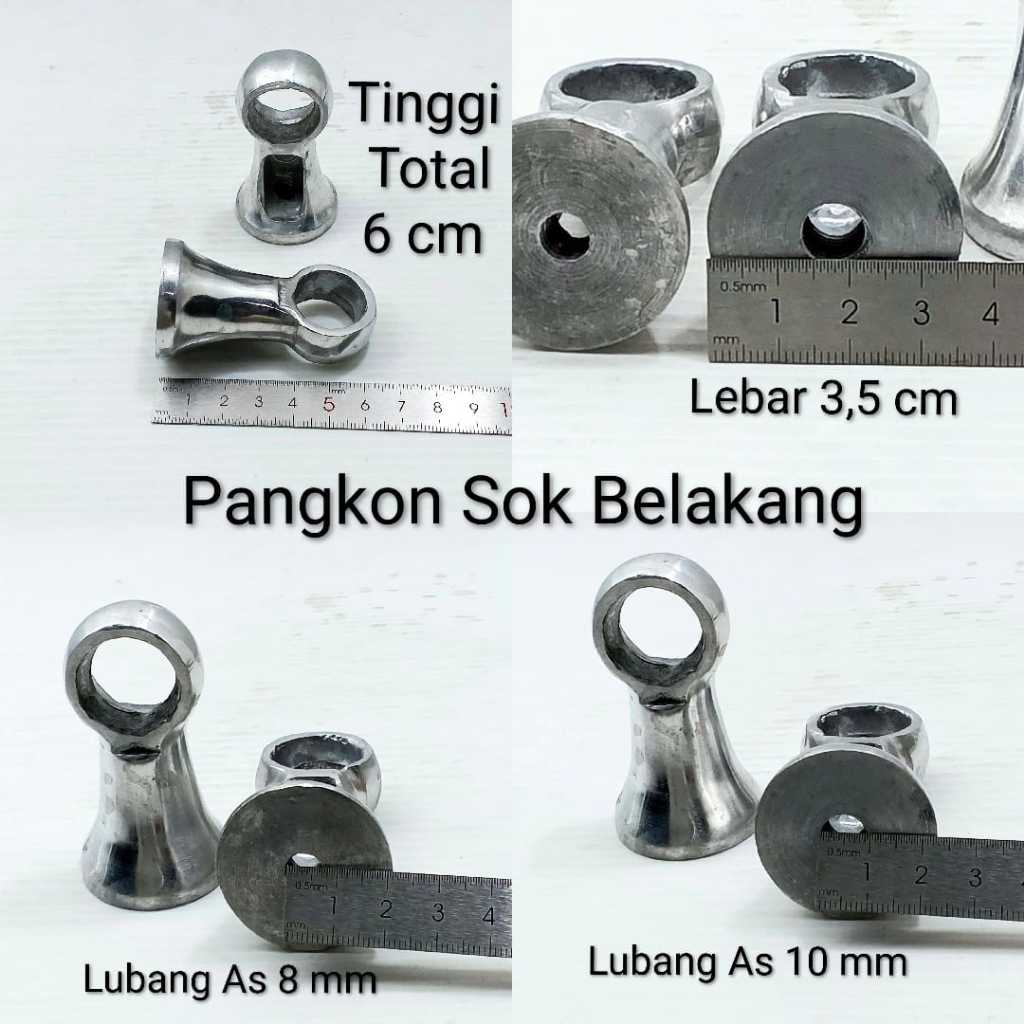 Pangkon Shock Belakang Dudukan Shock Sepeda Motor Ukuran Tanggung 6 cm