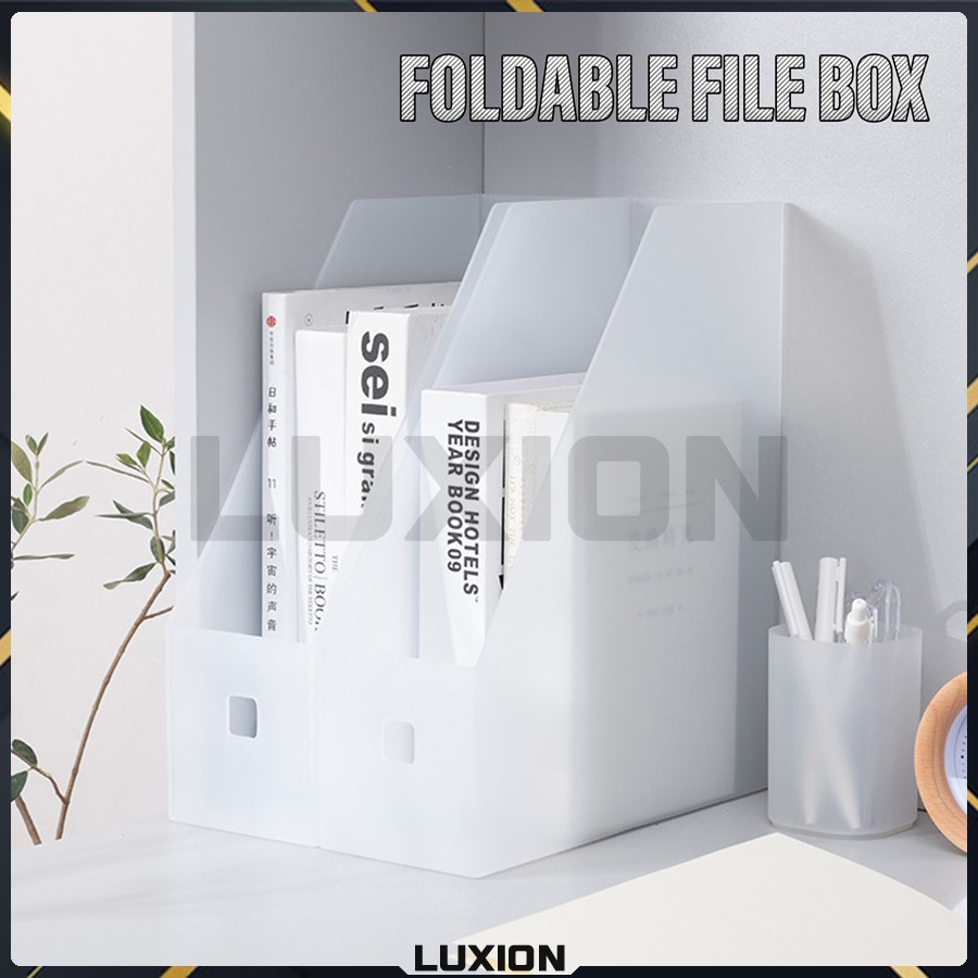 [LUXION] File Organizer Box Lipat Premium Tempat File Dokumen Kantor Foldable Portable Serbaguna