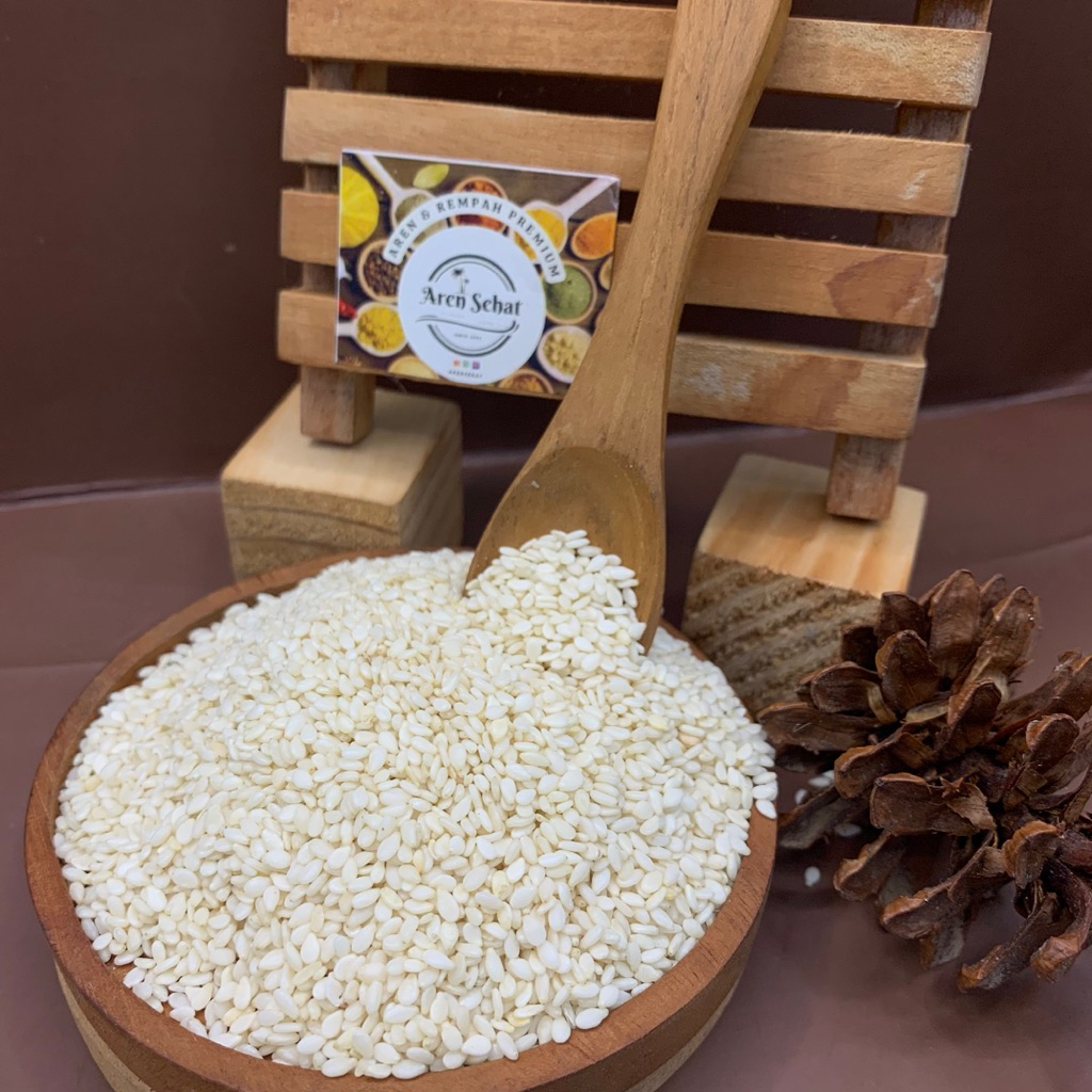 

100gr BIJI WIJEN PUTIH MENTAH / Goma / Raw Sesame Seed/ Seeds