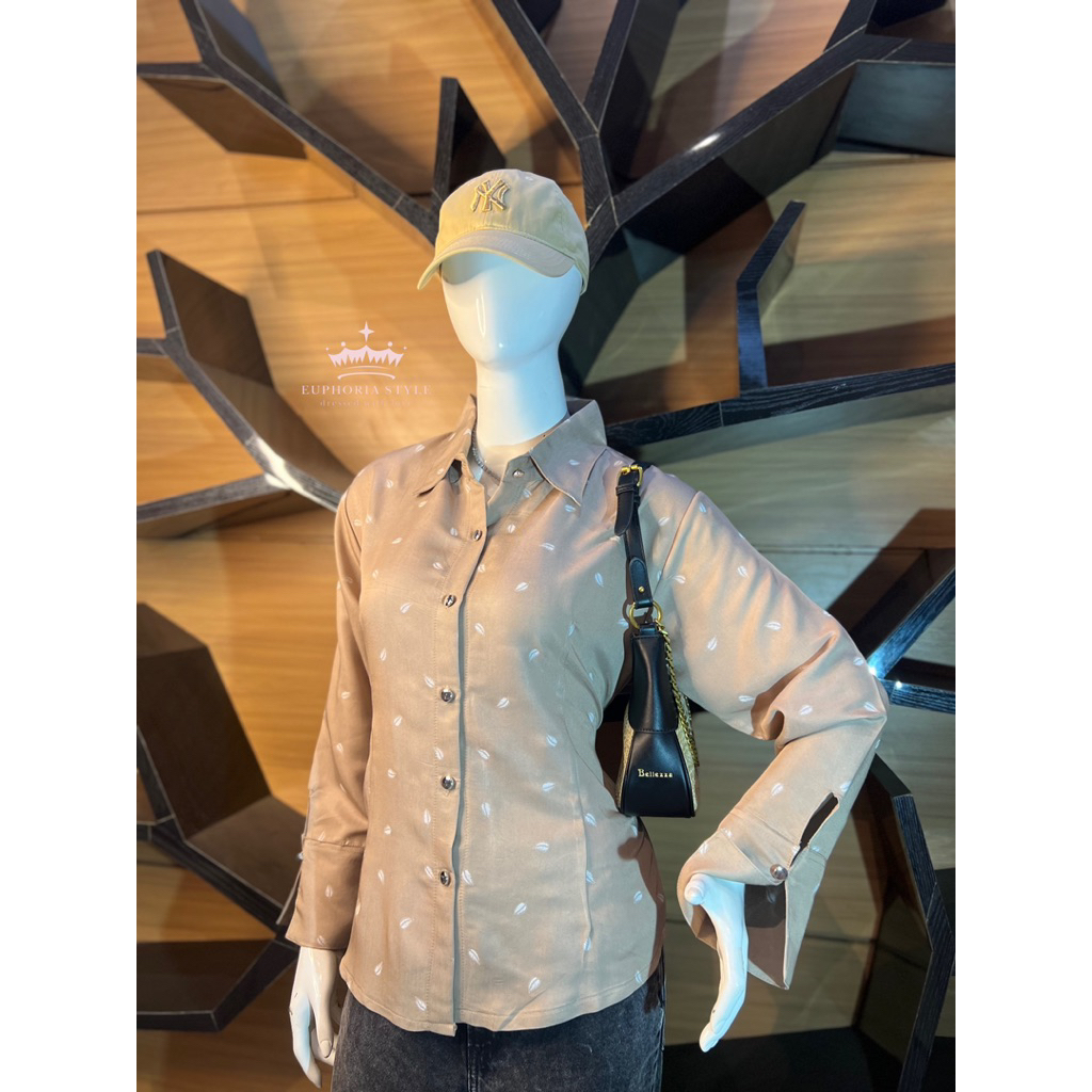 kemeja wanita slim fit - press body / cotton jeans [ Euphoria002]