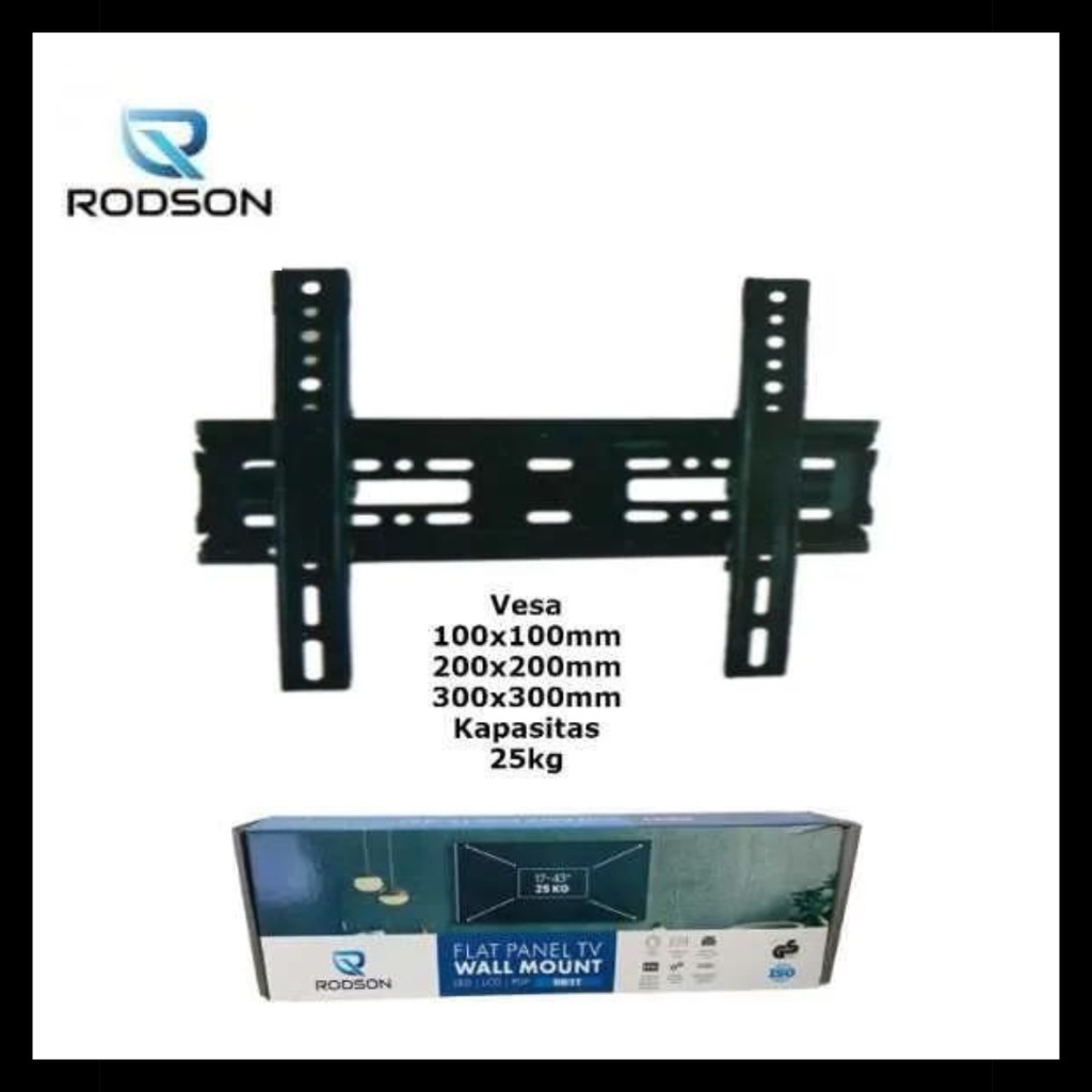 RODSON RB3T Bracket TV LED LCD PDP Monitor 17" - 43" Inch Breket Dinding Flat Panel Wall Mount