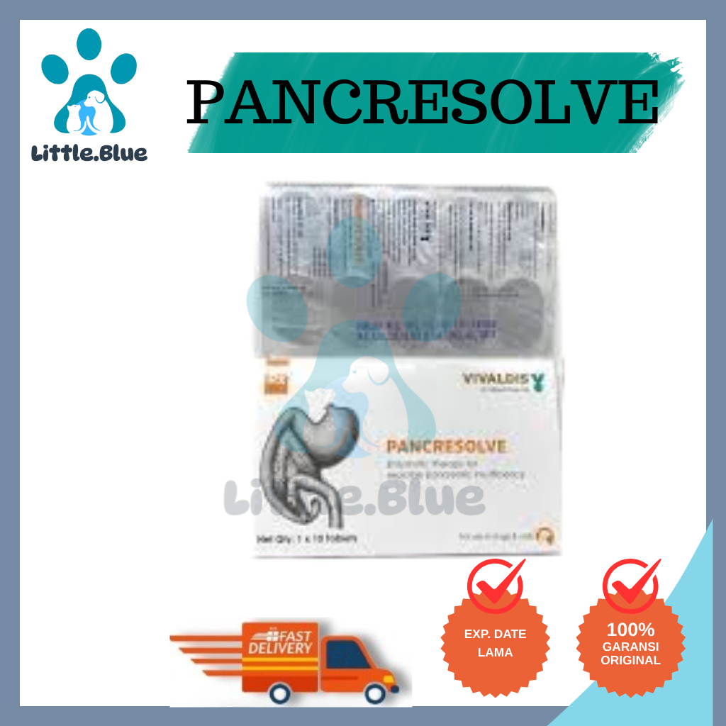 Pancresolve enzym Pencernaan anjing kucing mirip panakare harah per 10 tablet