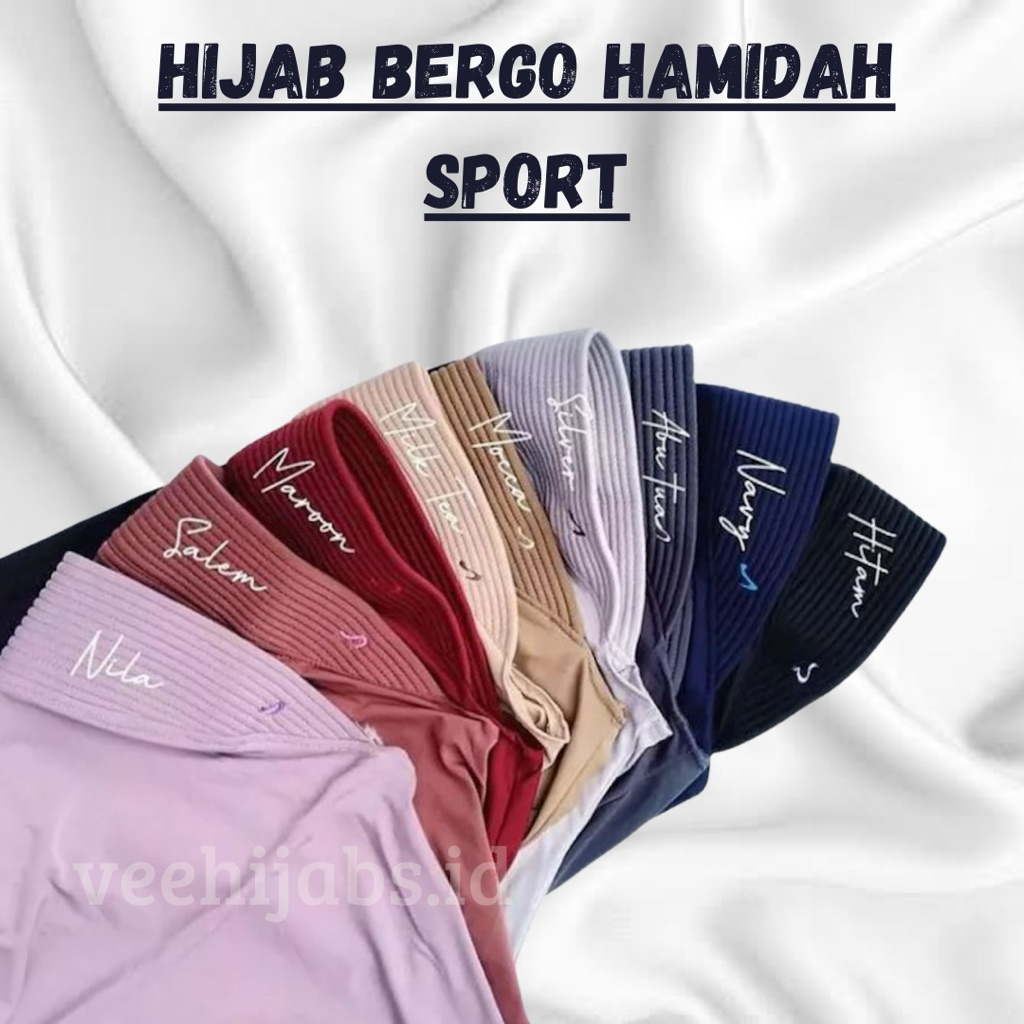 BERGO HAMIDAH SPORT PET TEBAL BESAR| HIJAB SPORT | HIJAB OLAHRAGA VEEHIJABS.ID