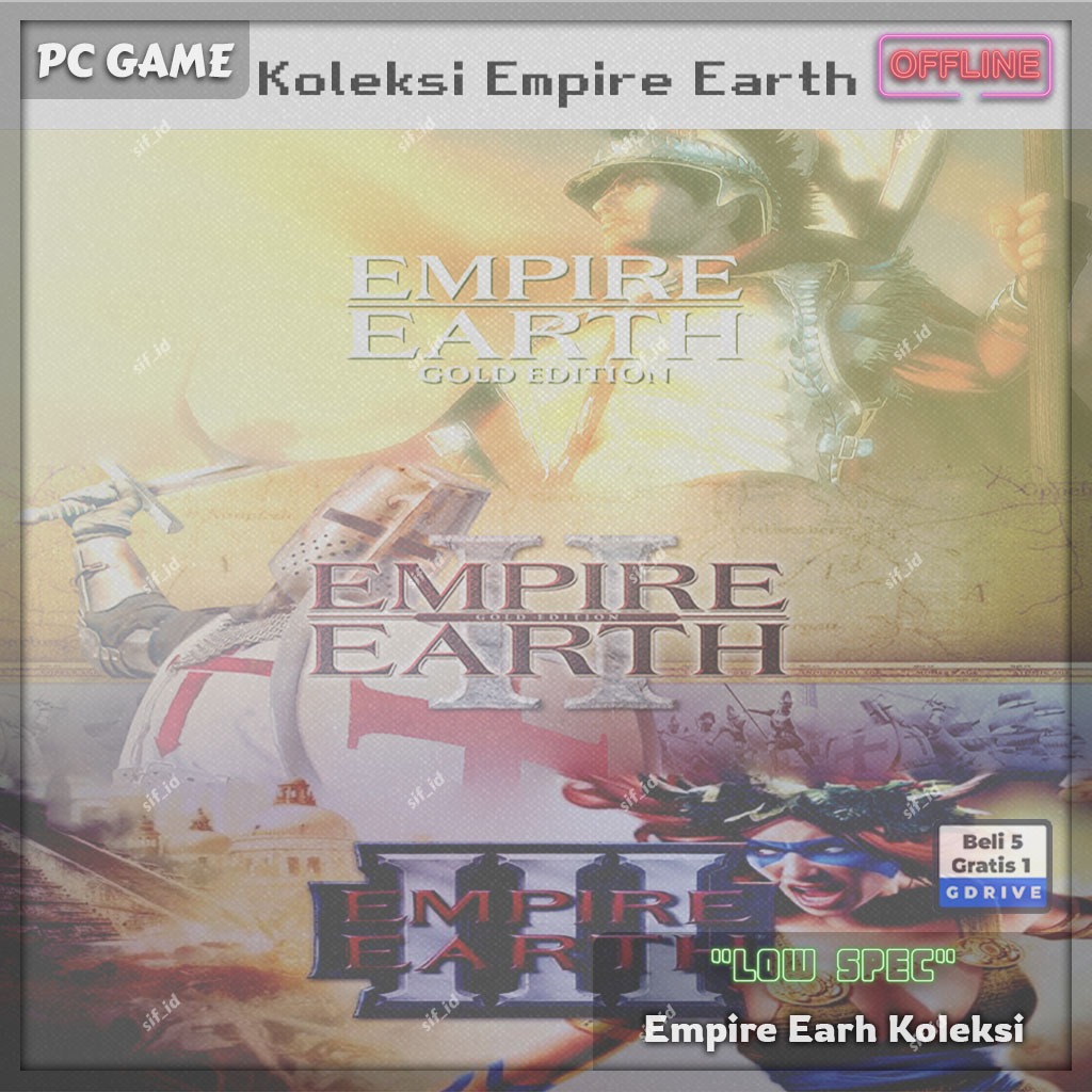 Empire Earth Koleksi - Empire Earth 1 2 dan 3 Lengkap - Game PC Strategi