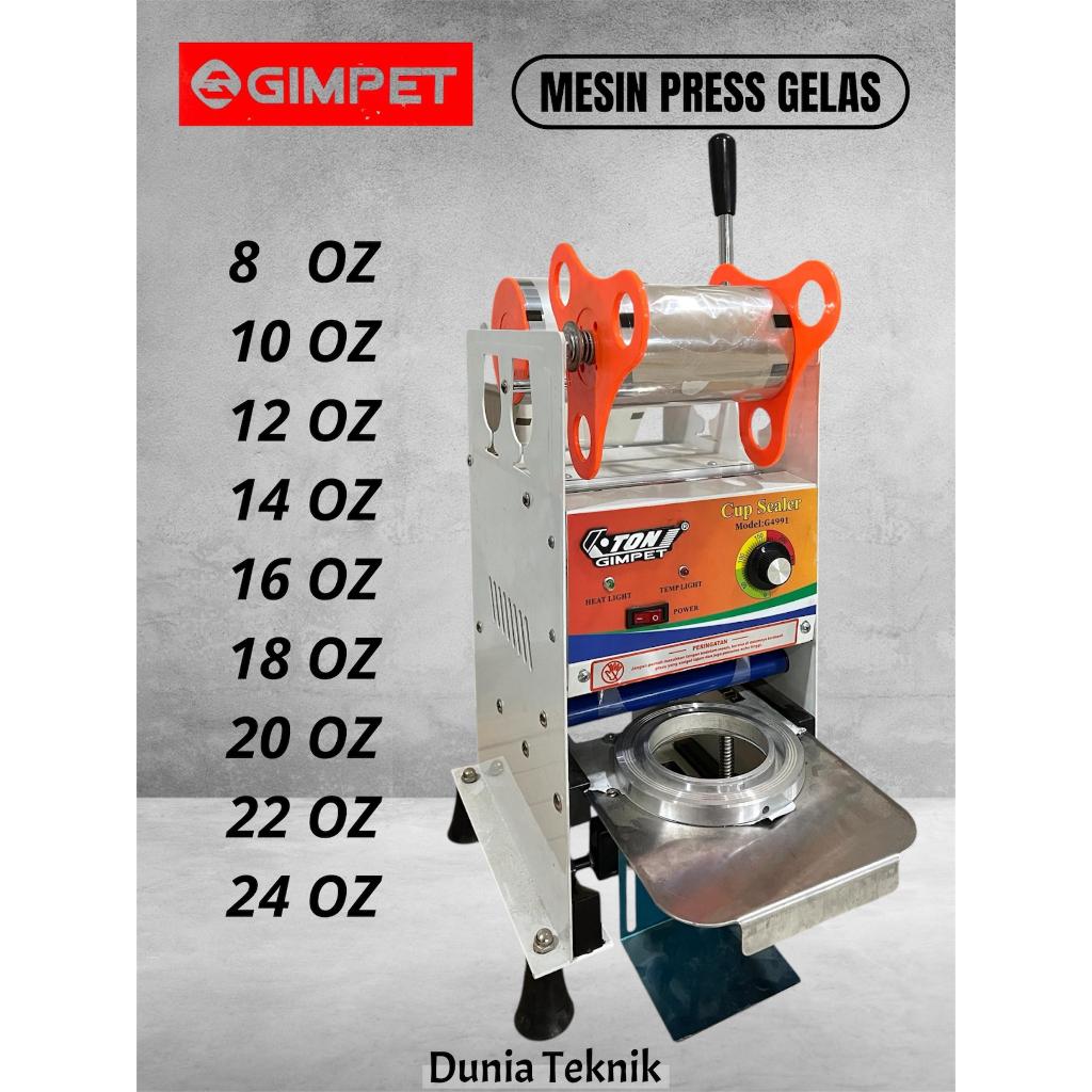 NEWW Cup Sealer Eton Gimpet ET-D1 Jumbo 8 Oz-24 Oz / Manual 300W Warna Putih