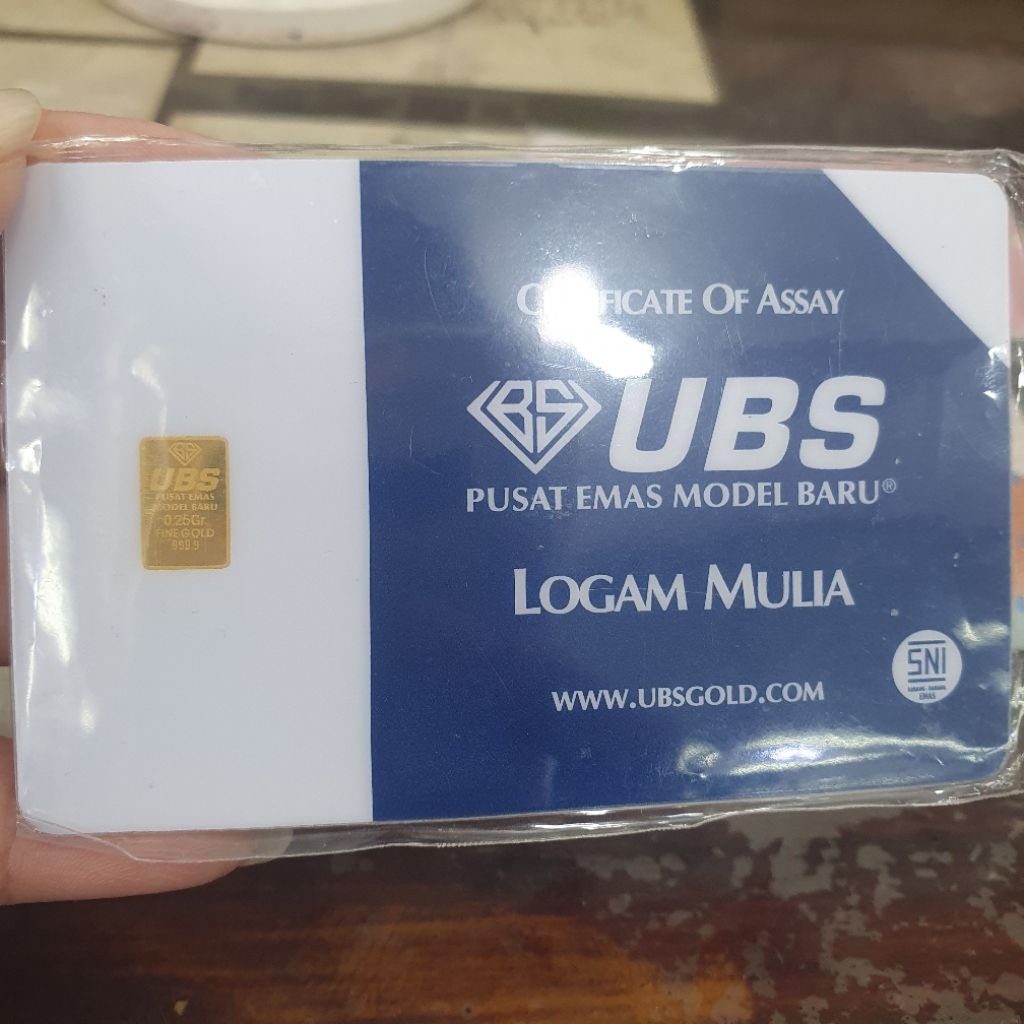 Logam mulia ubs gold berat 0,25gram
