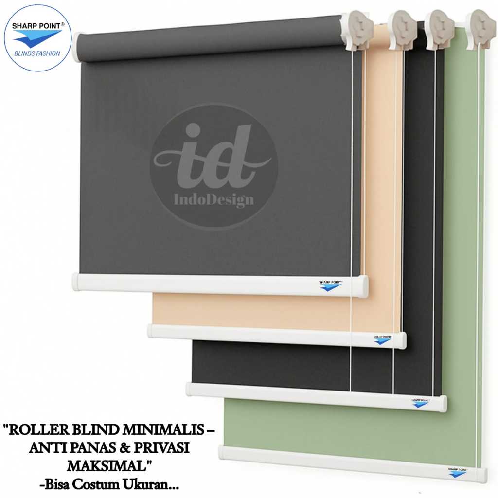 SHARP POINT - Roller Blind / Tirai Gulung / Tirai Jendela DIMOUT - BLACKOUT - SUNSCREEN