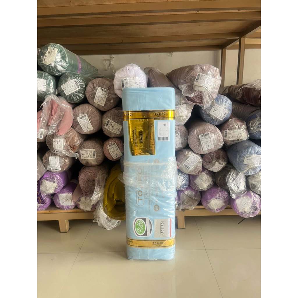 KAIN TOYOBO TOJIRO PREMIUM SKY BLUE/BIRU LANGIT 1 ROLLAN/GULUNGAN ISI 40 YARD