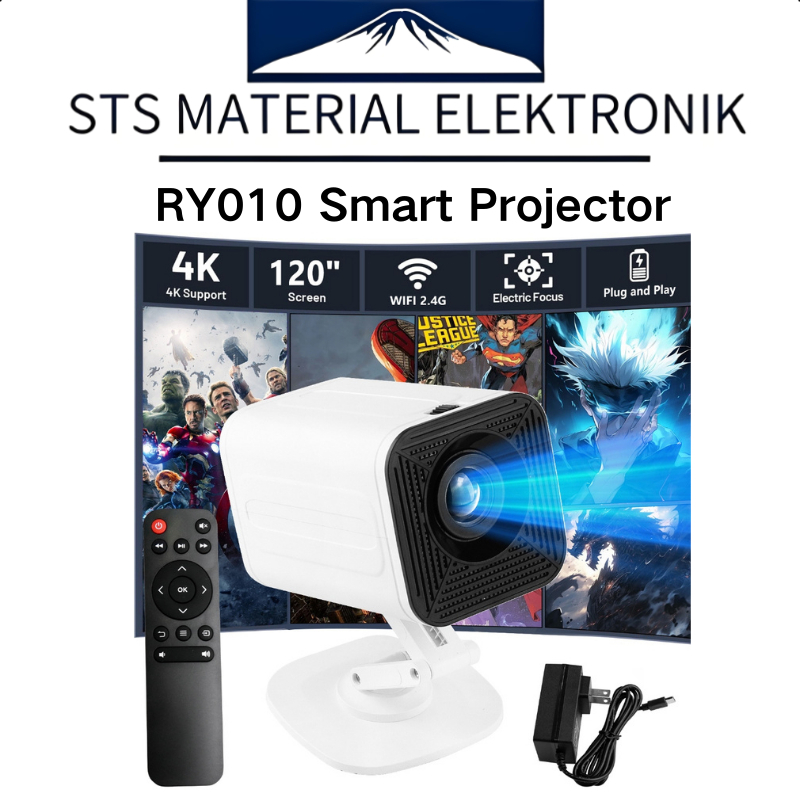RY010Smart Projector Mini Portable Adjustable Lifting Bluetooth 5.0 wifi5G HD1080P LCD TV 4k