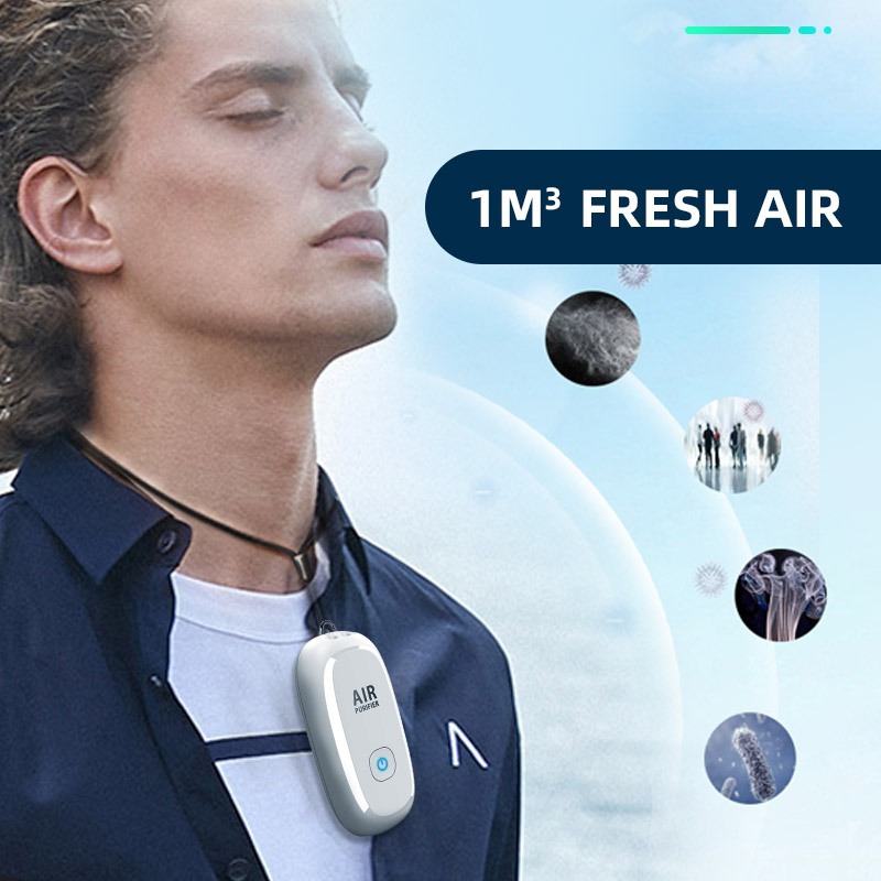 TERBARU JAMAY M8 Air Purifier Personal Ionizer Portable Purifier Kalung Necklace Ion Negatif