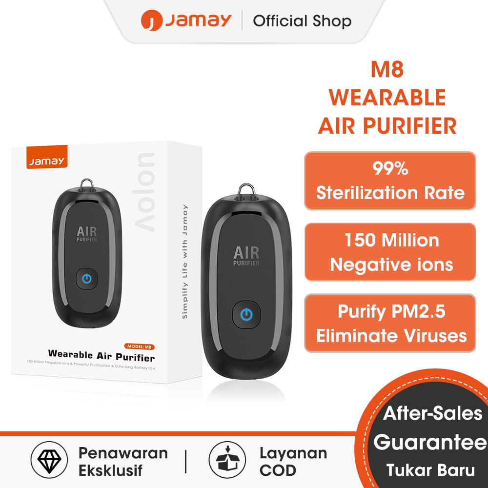 Jamay Air Purifier Personal Ionizer Portable Purifier Kalung Necklace Ion Negatif Personal Mini Air 
