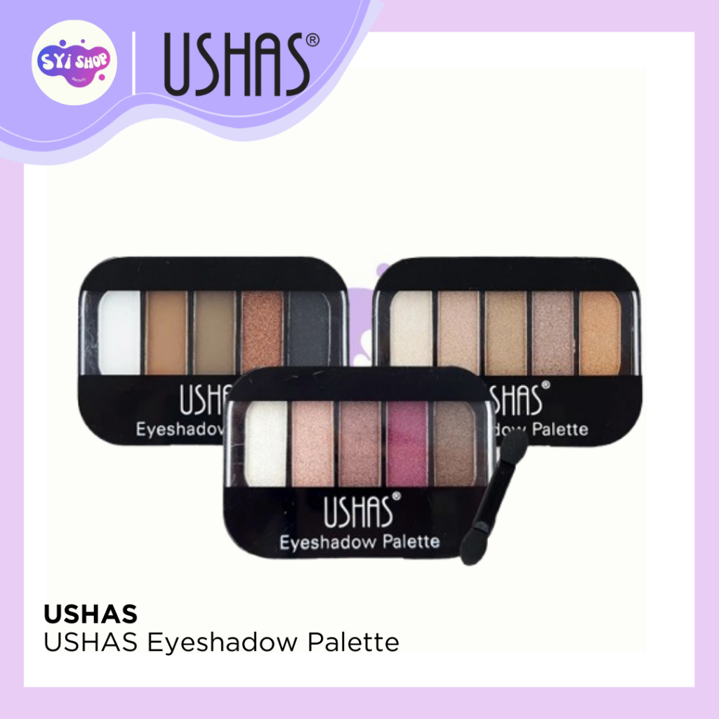 Palet Eyeshadow USHAS | Eyeshadow Palette Warna Matte & Shimmer