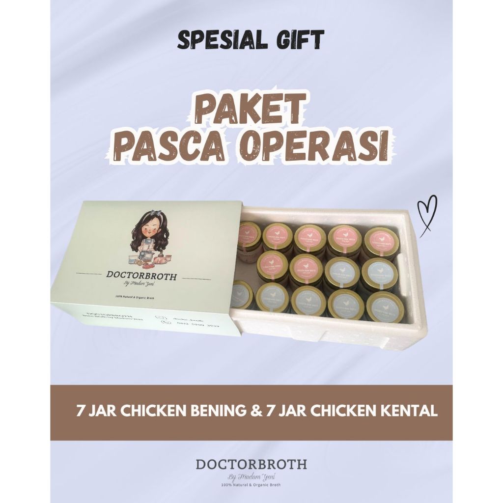 

Special Gift - Paket Pasca Operasi Bone Broth DOCTORBROTH 14 Jar