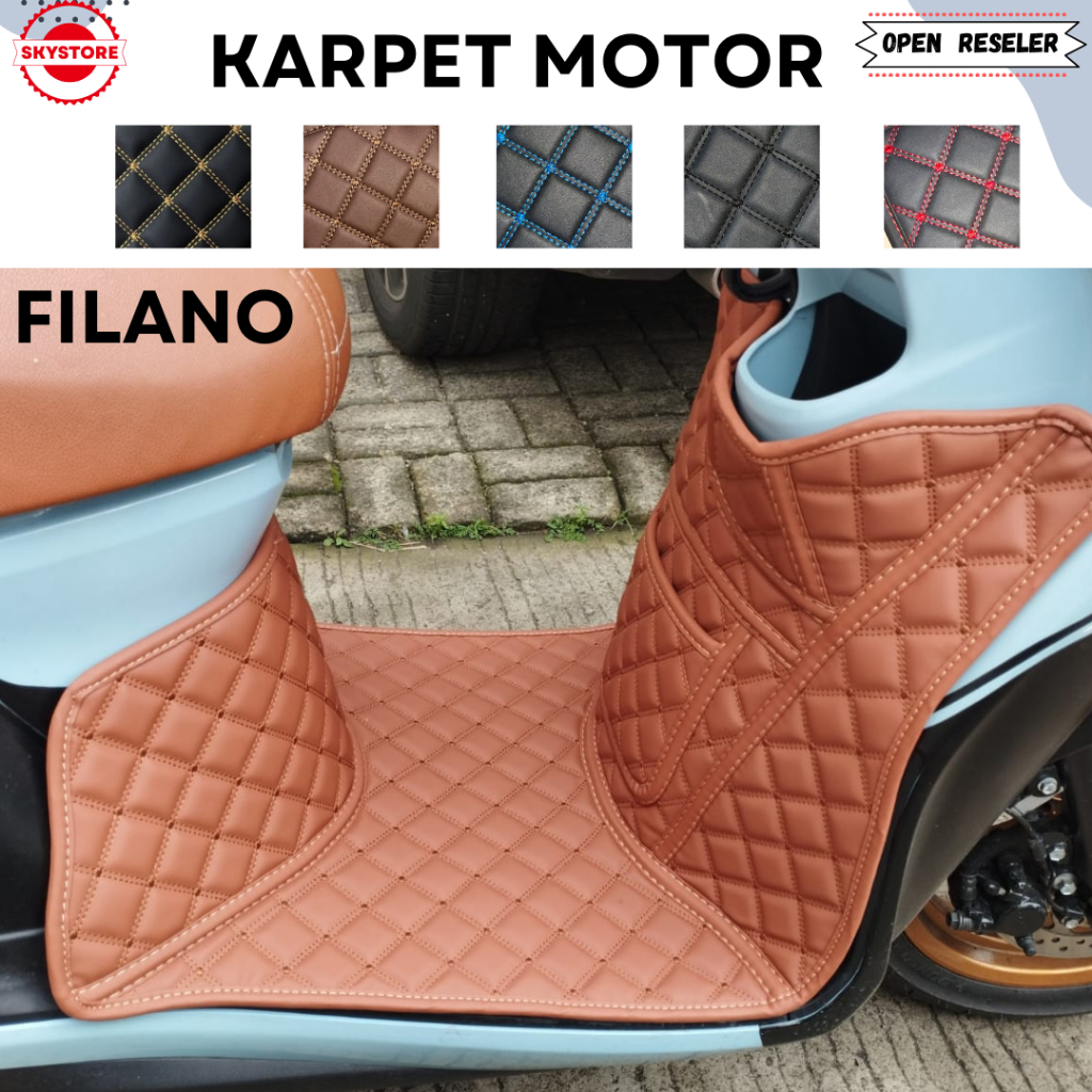 Karpet Yamaha Filano 3D Kulit Premium Motif Timbul Yamaha Filano 2023 - 2025
