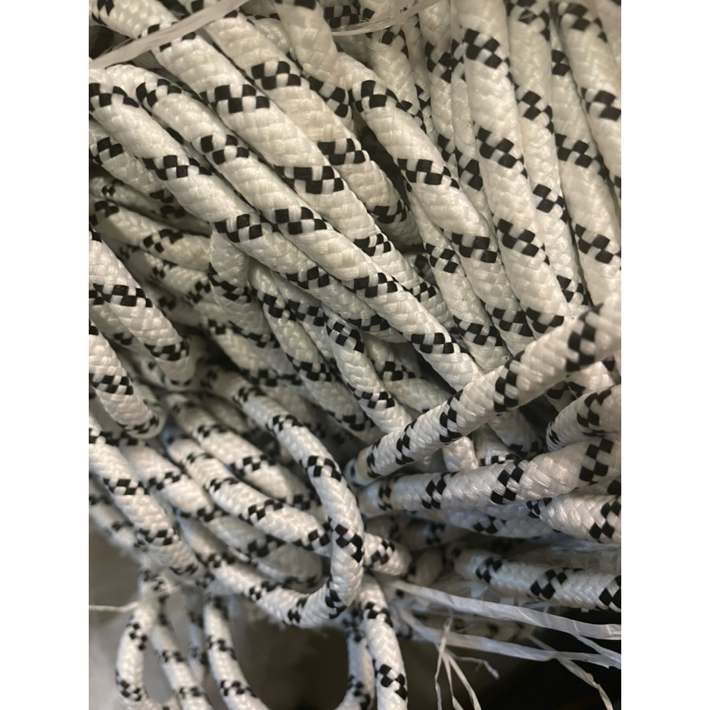 TALI PRUSIK 6 MM PERMETER / KARMANTEL ROPE 6 MM PUTIH PERMETER BERKUALITAS