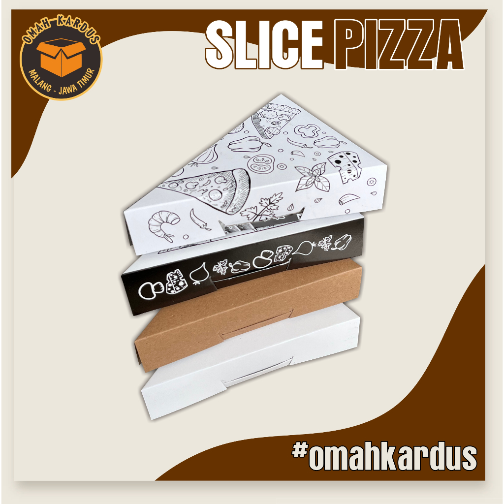 

Kemasan Slice Pizza 17x12x3,5 cm / CAKE SLICE /paper kraft / paper box
