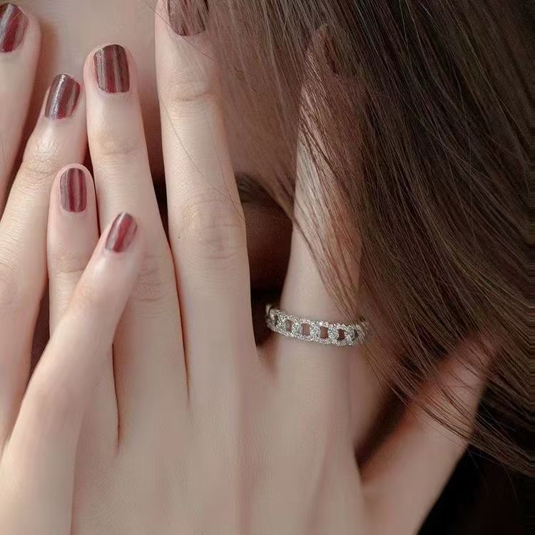 Cincin Wanita Aksesoris Perhiasan Fashion Cincin Zirkon Dan Berlian imitasi Anti karat Dan Anti Puda
