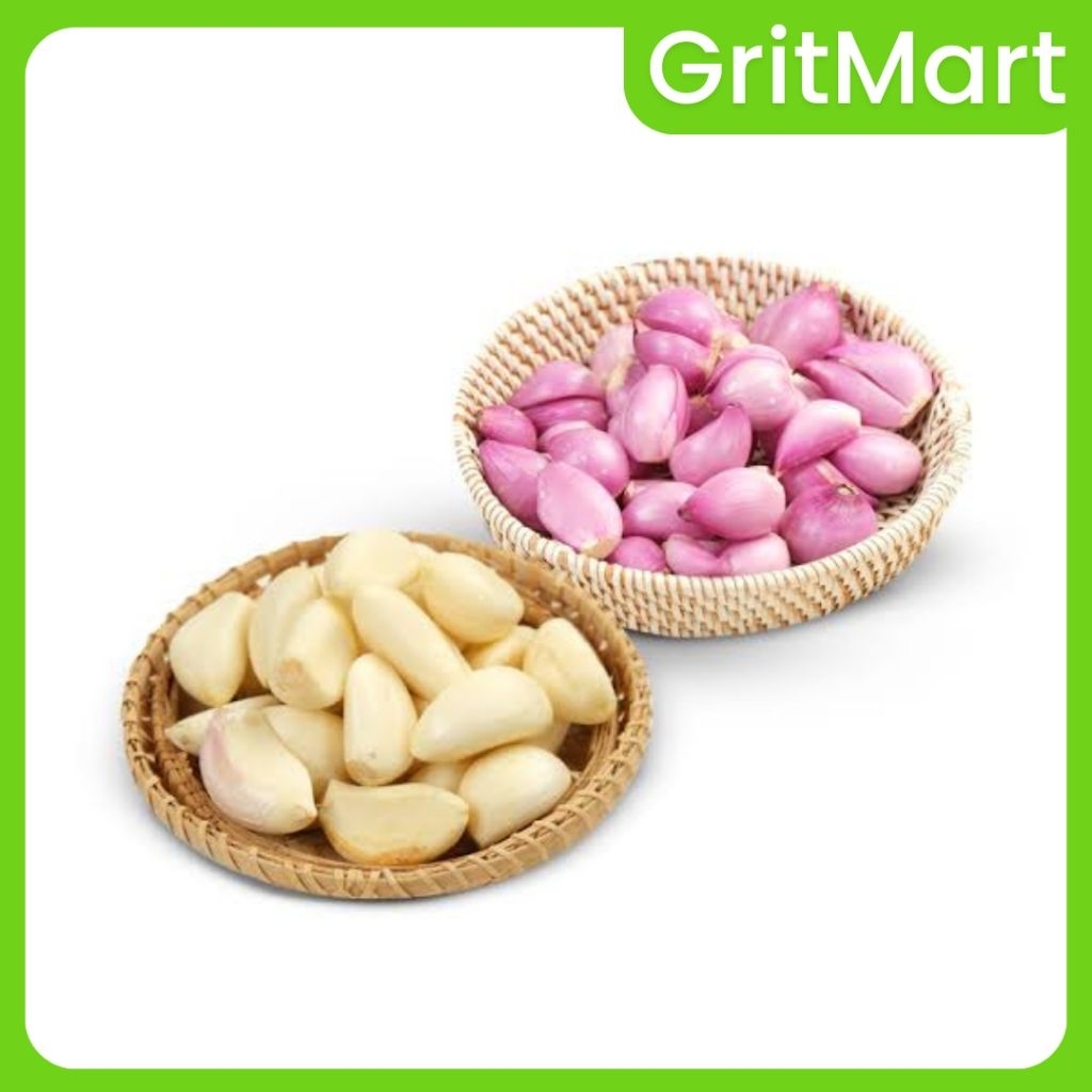 

Bawang Merah Brebes Kupas & Bawang Putih Kupas 1 Pack