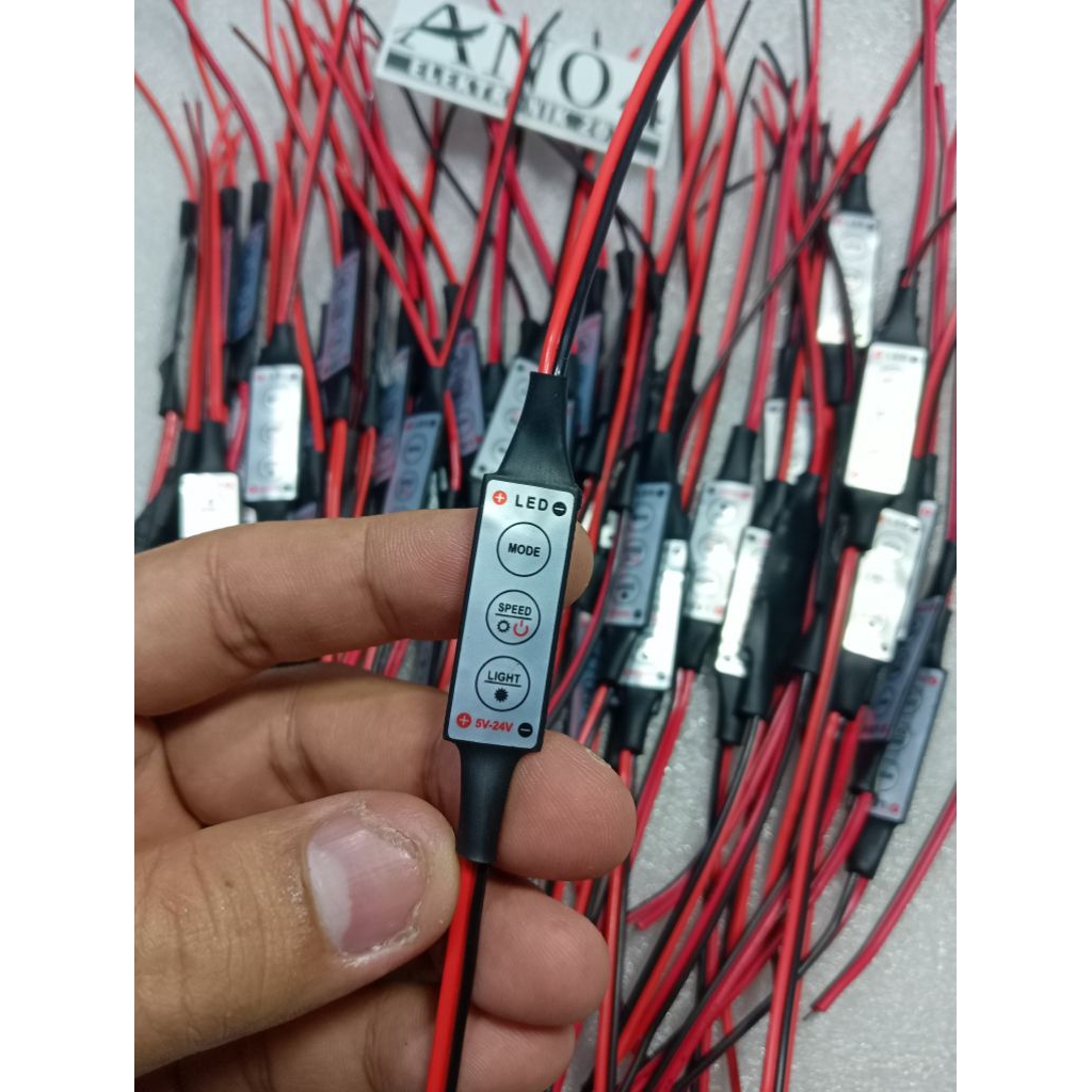 MODUL KEDIP VERSI BLACK HITAM DC (5-24V) MODUL KEDIP LAMPU LED KOLONG, REM SPOILER, LAMPU PLAT NOMOR