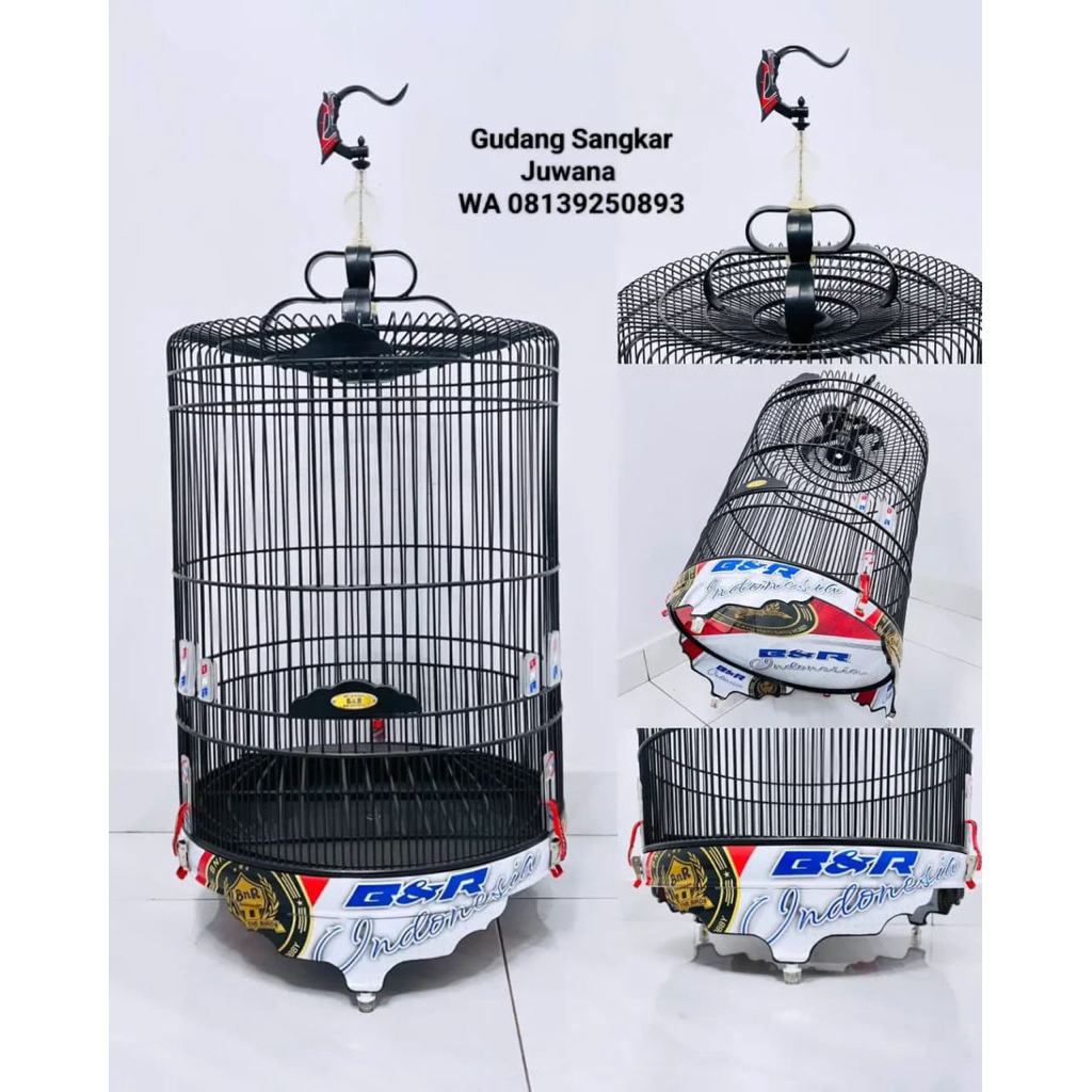 Sangkar Kacer/M.Borneo BNR Pvc Decal. Diameter 50 cm. fullset kerodong. Free palet kayu.
