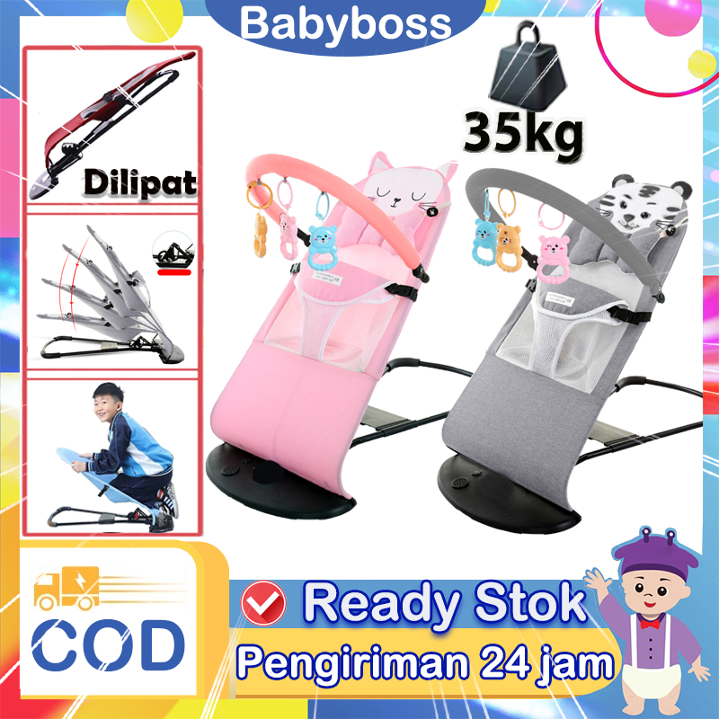 TERLARIS BabyBoss Kursi Ayunan Bayi Lipat/Kursi Bouncer Bayi Lipat/Kursi Ayunan Bayi Otomatis