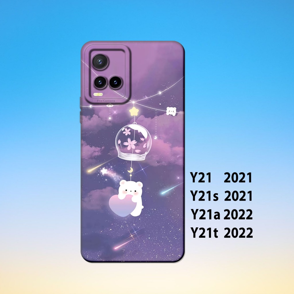 Silikon vivo Y21 ,vivo Y21S ,vivo Y21A ,vivo Y21T _Case Casing Hp Karet Hitam keren Lentur Tebal