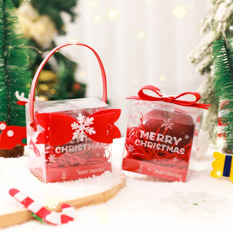 

XM2025 - KOTAK HADIAH NATAL TRANSPARAN DENGAN PITA MERAH DAN PEGANGAN - BOX PVC PREMIUM CHRISTMAS - XMAS BOX