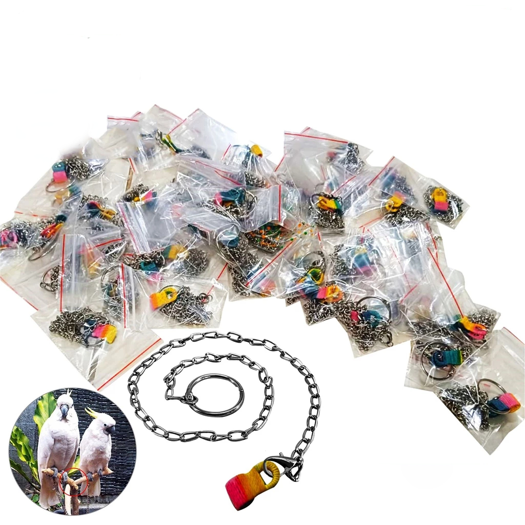 Rantai Borgol Burung Nuri Falk Parkit Parrot Hantu Rantai Kaki Burung Latih Training Burung Jinak Ra