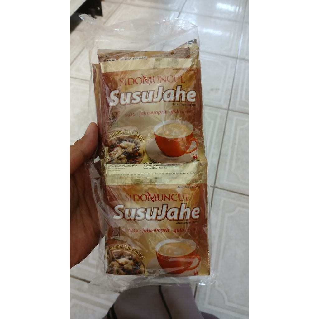 

SUSU JAHE SIDOMUNCUL 1 RENCENG ISI 10 DENGAN AROMA JAHE YANG NIKMAT