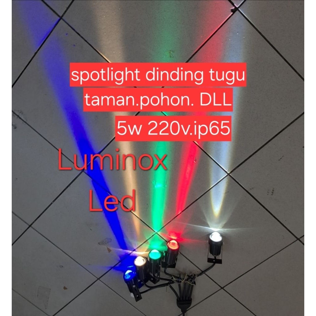lampu sorot taman fokus led 5w 5 watt / spotlight led cree 5watt - sorot dinding taman 5w 220