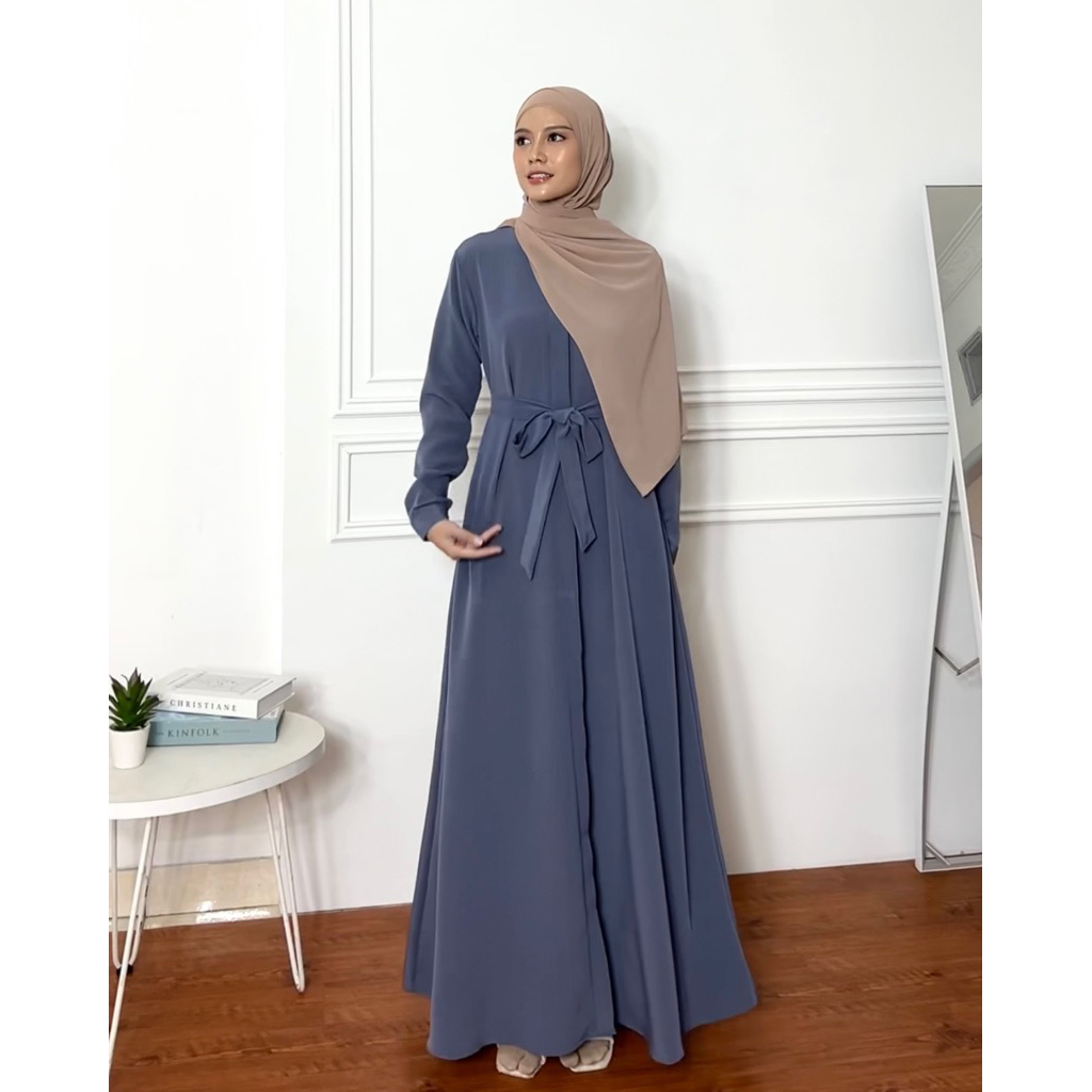 Elmiza - Kinan Dress Bahan Premium Beverly Lux Dress Wanita Muslimah Terbaru Kekinian Timeless