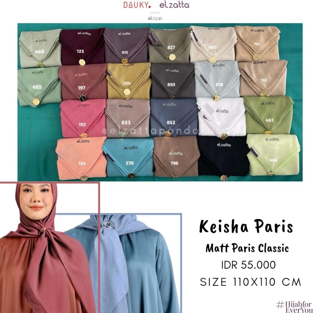 keisha paris elzatta scarf terbaru elzatta