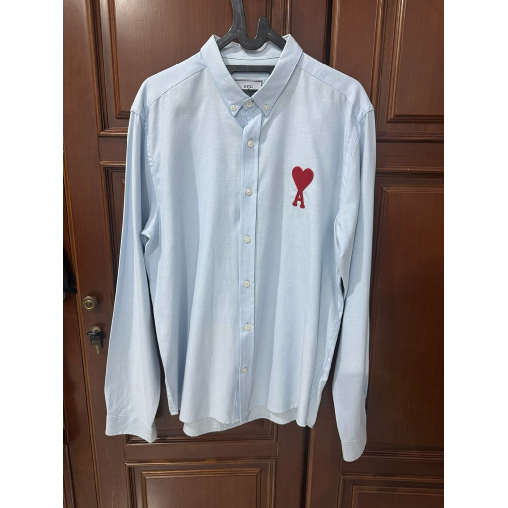 kemeja AMI paris shirt long sleeve second