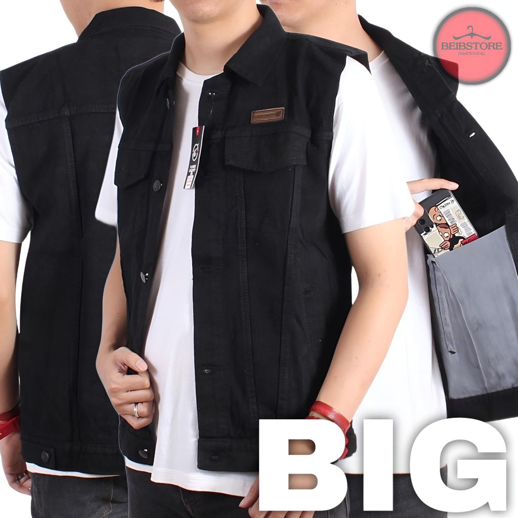 Rompi Jeans Besar | Vest Denim Pria Kwalitas Premium