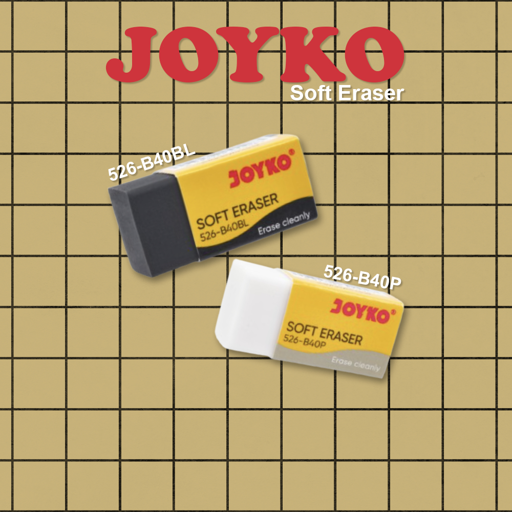 

JOYKO | Soft Eraser 526-B40 | Hitam & Putih (8pcs)