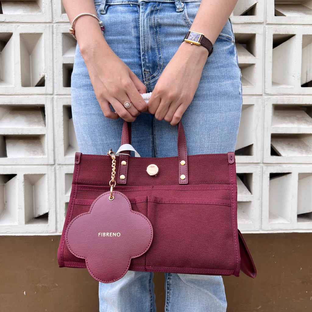 Fibreno Tutti Bag Medium in Burgundy