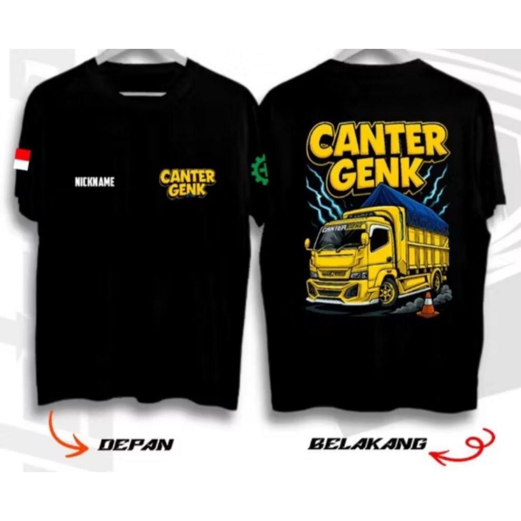 Kaos Hitam Canter Genk Free Nama Dada