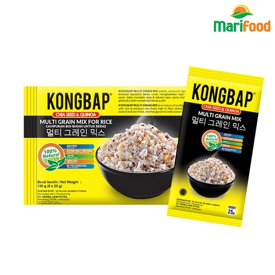 

✔AllinShopp | Kongbap Chia Multi Grain Mix - Isi 6 Sachet Instant, Praktis Cepat Saji, Kaya Nutrisi