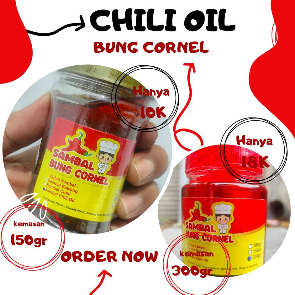 

CHILI OIL 300 GR MINYAK CABAI 300 GR/ML PEDAS GURIH