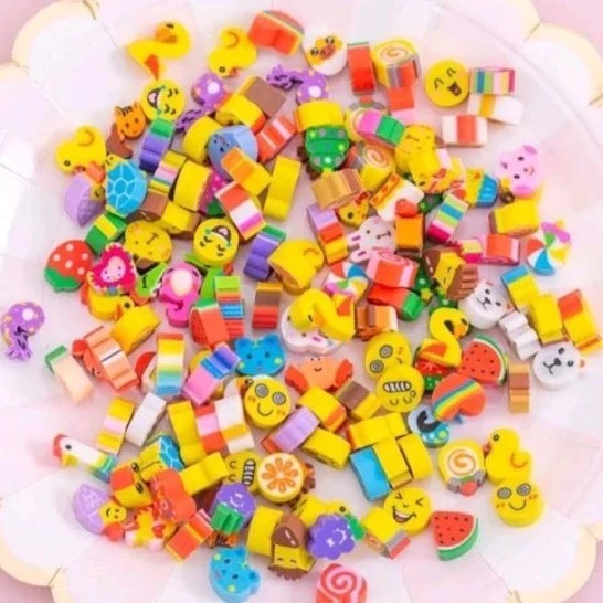 

penghapus mini karakter 100gr pack kecil isi 3pcs / penghapus lucu / penghapus anak