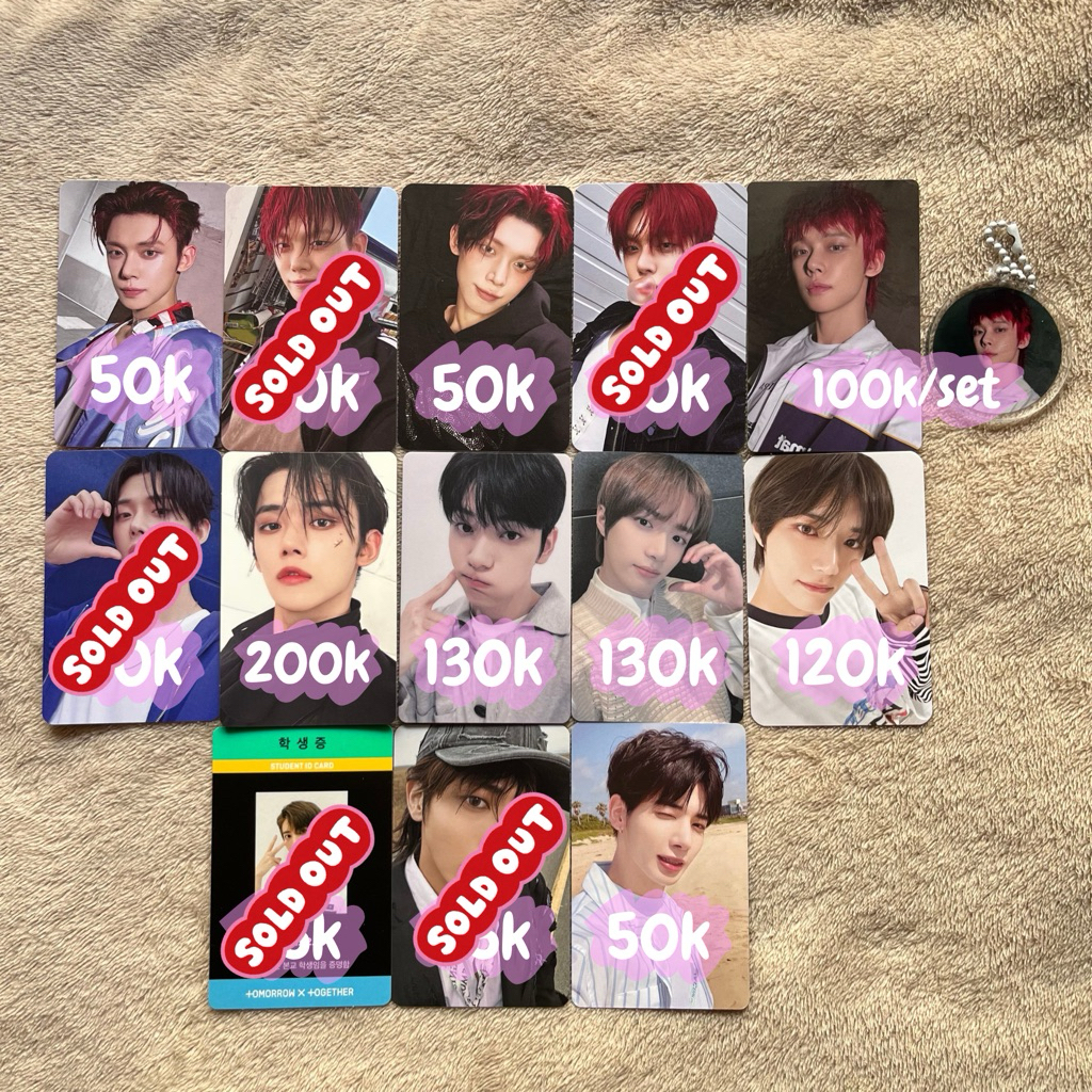 PHOTOCARD TXT YEONJUN SOOBIN BEOMGYU TAEHYUN GGUM CW LIM A LUCKY DRAW ETHEREAL MIDSUMMER SKY BLUE M2