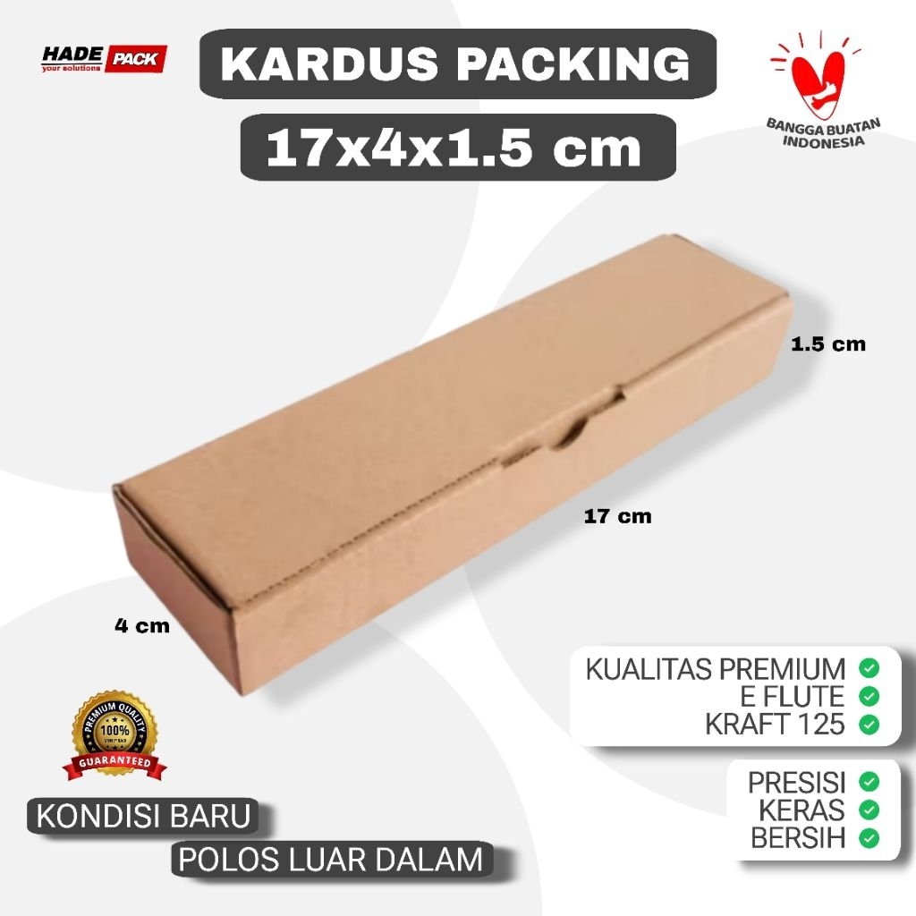 

Kardus Baru 17x4x1.5 cm diecut - Bersih, Kuat dan Praktis untuk Packing