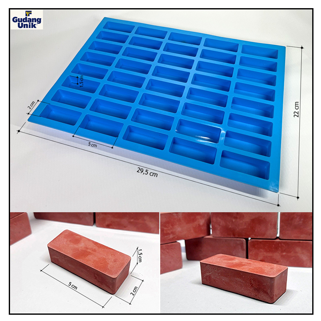 Cetakan Bata mini / Cetakan Minibrick / Cetakan Bata Silikon / Cetakan Batako