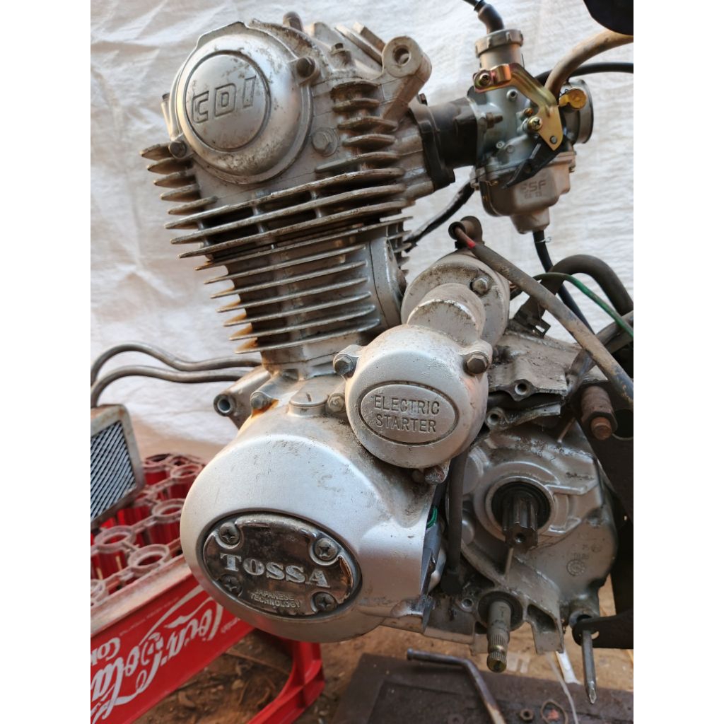 MESIN TOSSA 200cc .. MESIN TOSSA JAGUAR RODA 3 SET OLI COOLER .. ORIGINAL SEGEL TH 2016