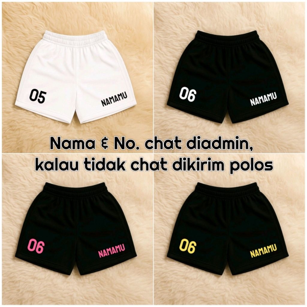 Celana Custom nama + no celana voli celana basket celana olahraga cewek