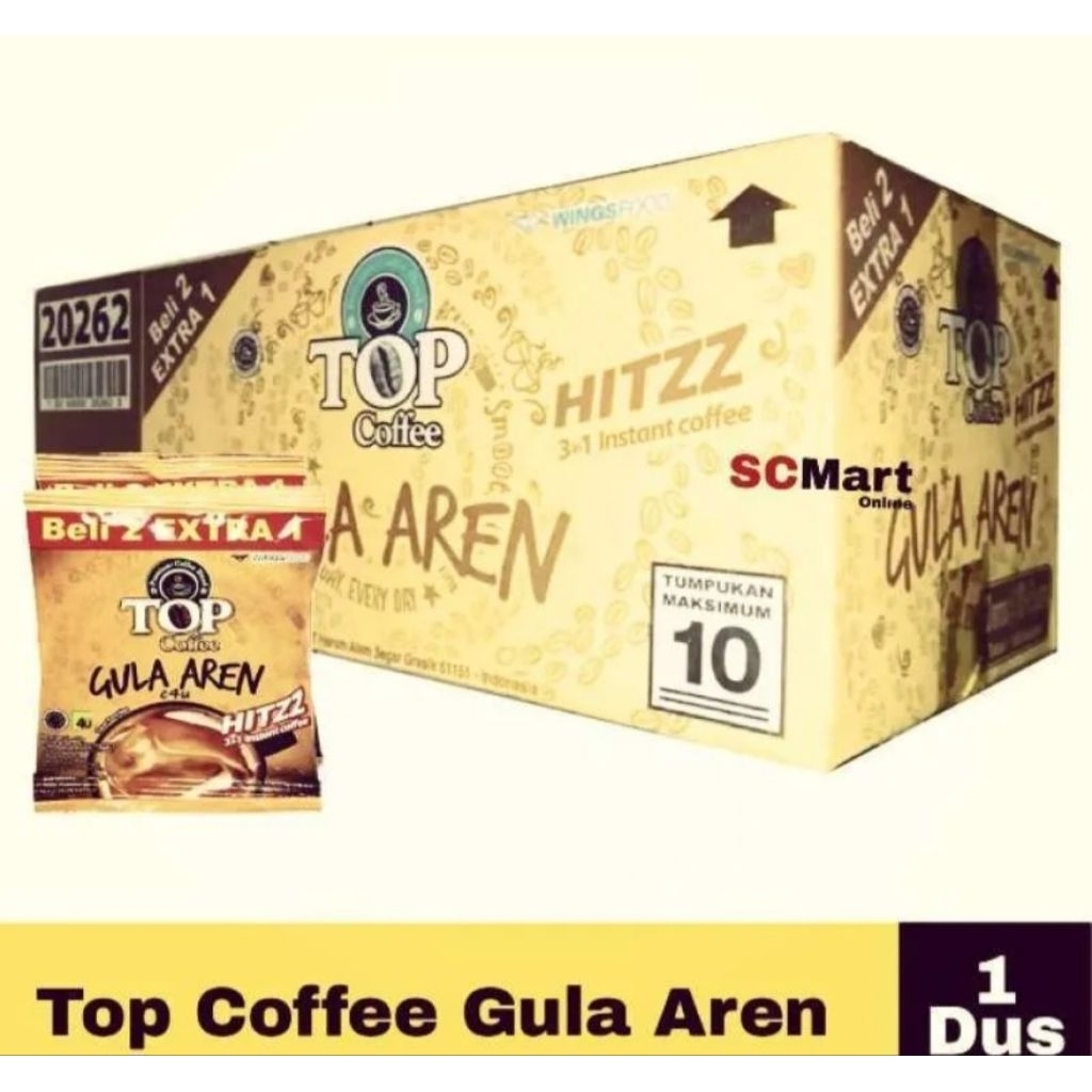 

Top Coffe Gula Aren 22 gram [ 1 Karton Isi 12 Renceng ]