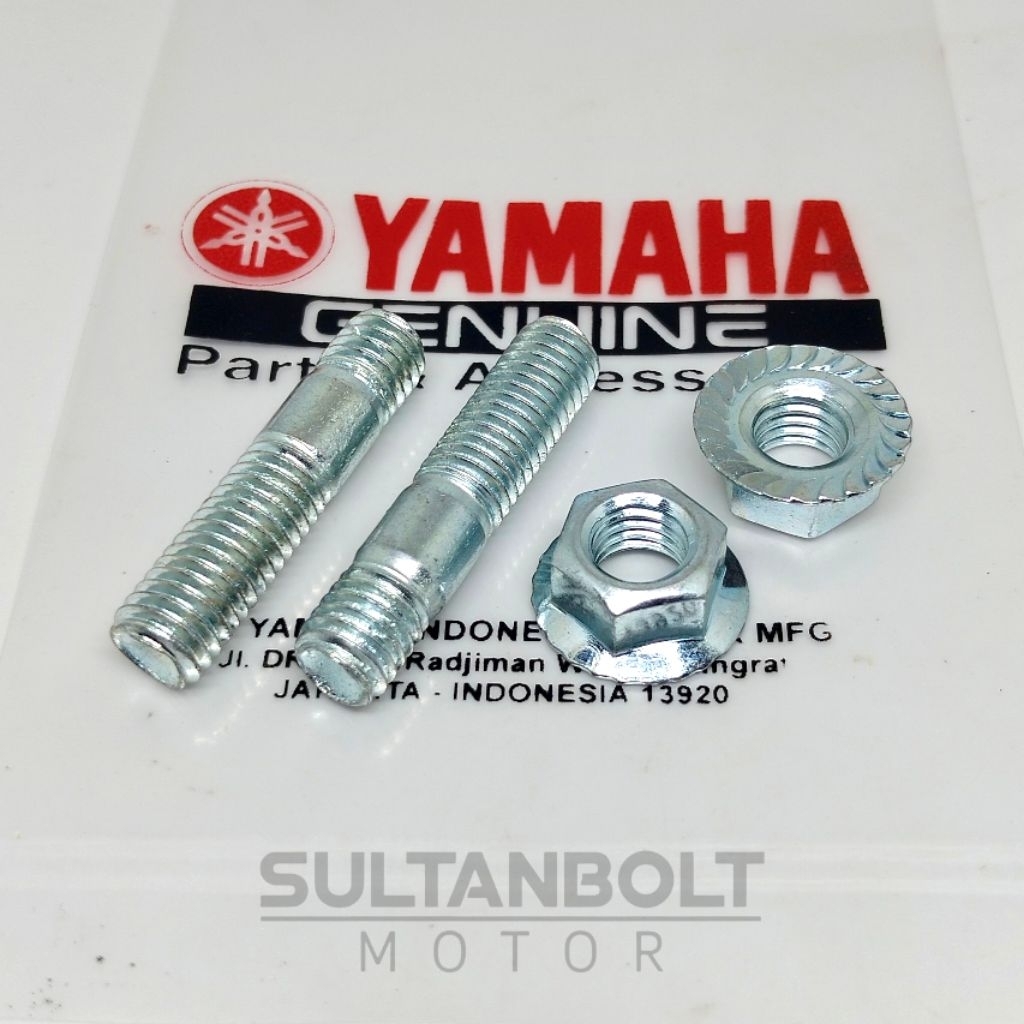 2set Baut Mur Knalpot F1zr Rx king Mio Fino Baut Leher Knalpot yamaha F1zr Rx king Mio Fino Baut tan