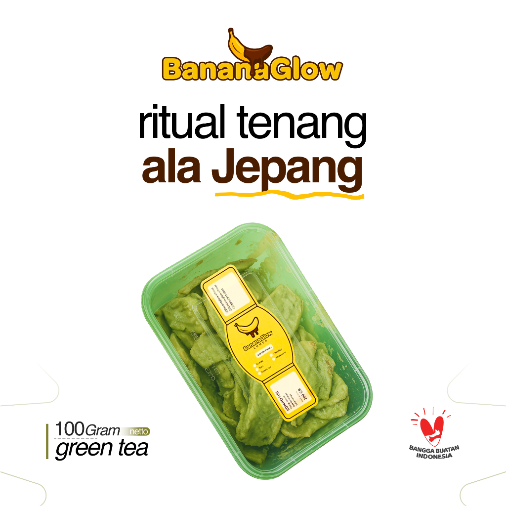 

BananaGlow - Keripik Pisang Lumer Greentea 100gr | Keripik Pisang Rasa Greentea Snack Pisang Viral